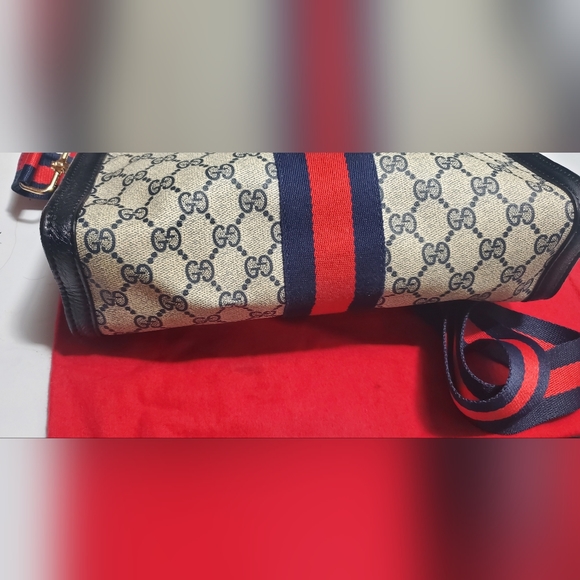 **Sold Via Mercari **Authentic Navy Gucci Handbag - Picture 10 of 12
